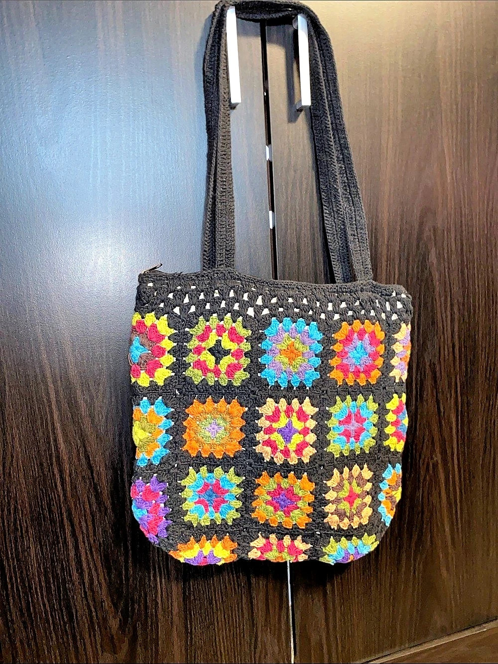 Granny Square Multicolor Tote Bag